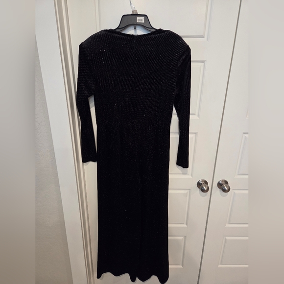 Eloquii black Strong Shoulder Velvet Jumpsuit glitter SIZE 14 NWT - Picture 12 of 15